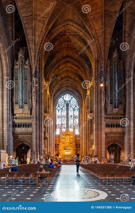 Interior of the Liverpool Anglican Cathedral Editorial Stock Photo ...