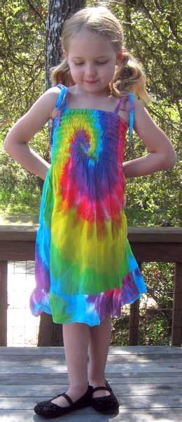 Girls` Rainbow Spiral Tie Dye Dress with Ruffle. - Turtle Island Imports