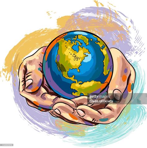 Hands Holding Globe Drawing High-Res Vector Graphic - Getty Images