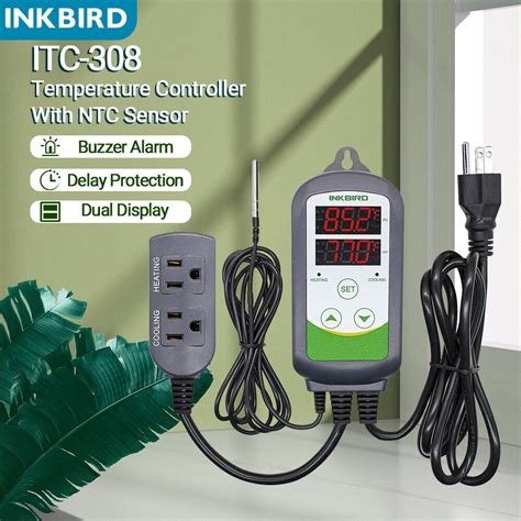 INKBIRD ITC-308 Digital Temperature Controller Incubator Thermometer AC ...