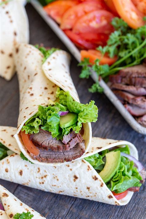 Flank Steak Wrap - Momsdish | Steak wraps, Flank steak, Recipes