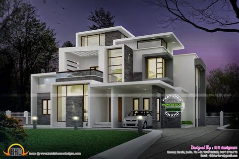 Grand contemporary home design - Kerala home design and floor plans ...