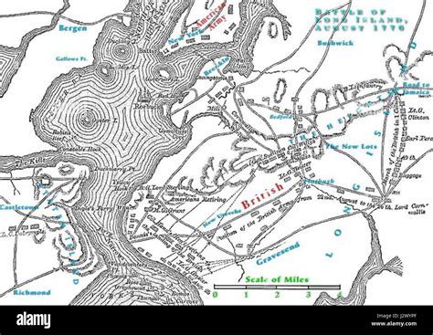 Battle-of-Long-Island-Map-sml Stock Photo - Alamy