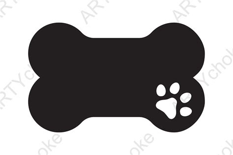 Dog Bone SVG Dog Bone Vector Template Cut Files For Silhouette Cameo ...