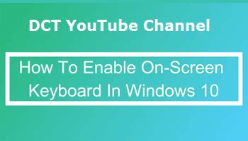 How To Enable The Windows 10 On Screen Keyboard Image - vrogue.co