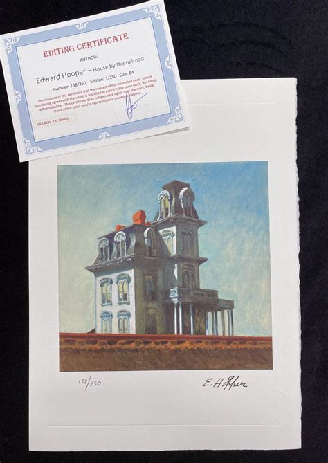 Sold Price: Edward Hopper - House by the railroad. - June 5, 0121 8:00 ...