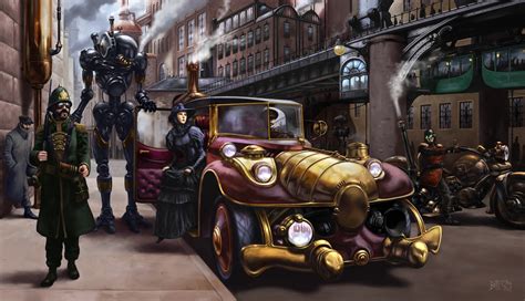 Steampunk Sci-Fi Adventure: HD Wallpaper by Bittler Bernard