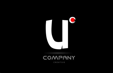 U black and white alphabet letter logo icon design with japanese style lettering. Creative ...