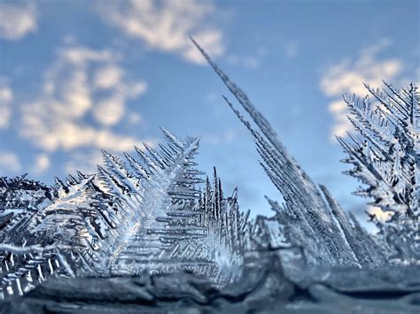 The way these ice crystals formed underwater