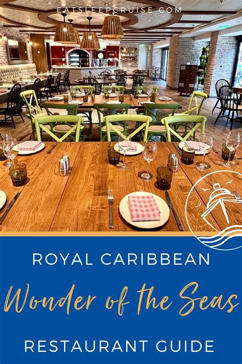 Wonder of the Seas Restaurant Guide With Menus | Cruise food ...