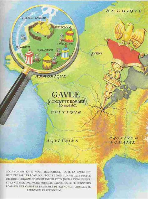 Asterix’s Album First Page Map/La carte de la première page d’Astérix ...