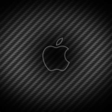 Carbon Fiber Apple Logo iPad Wallpaper | ipadflava.com