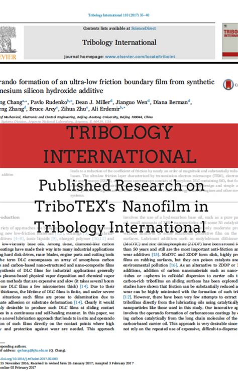 Backed by Science - TriboTEX