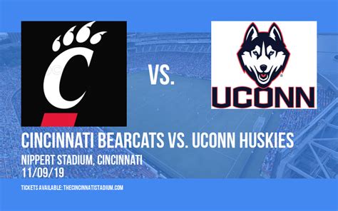 Cincinnati Bearcats vs. UConn Huskies Tickets | 9th November | Nippert ...