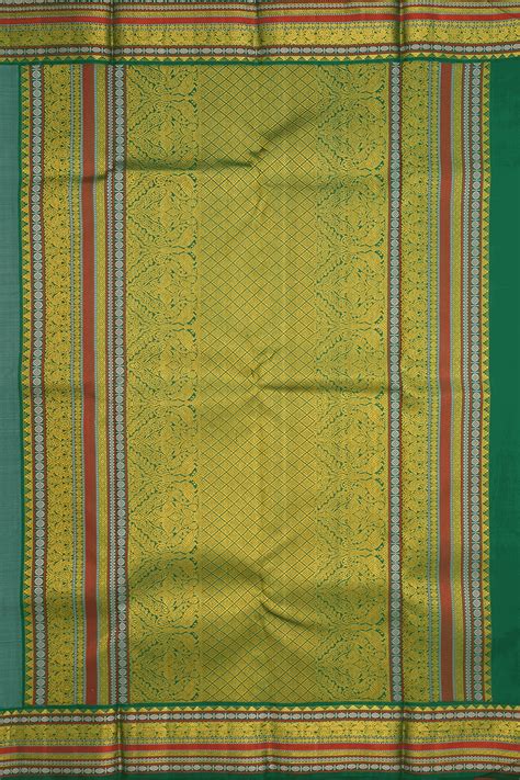 Brocade Zari Design Light Sage Green Kanchipuram Silk Saree – Sundari Silks