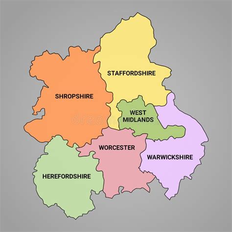 England Counties Map Stock Photos - Free & Royalty-Free Stock Photos ...