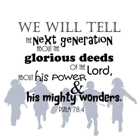 Next generation | Psalm 78:4 - Jesus Without Language