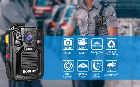 Body Camera with Audio 1296P Police Body Camera for Law Enforcement ...