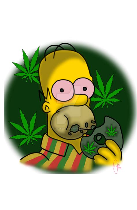 Homer Simpson Weed by thegreenkingartworks on DeviantArt