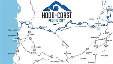 Hood To Coast 2024 Route Map - Dorena Marketa