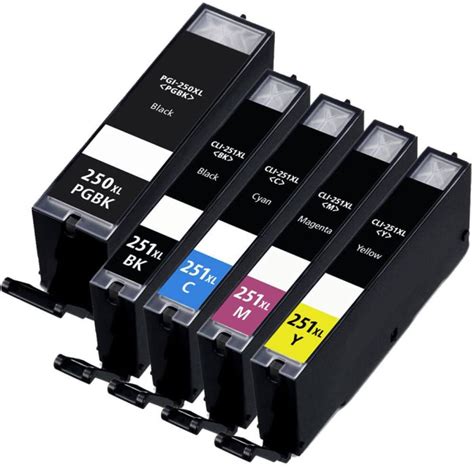 Discount Canon 250 251 Ink 5-Pack XL Cartridges @ $13.85 |Sale!