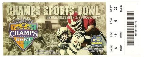 Pin on College Football Bowl Game Tickets and Programs