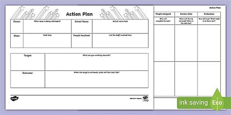 Education Action Plan Template | Twinkl Resources - Twinkl