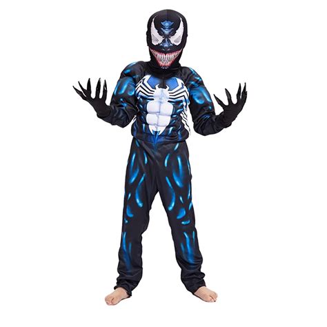 High Quality Venom Spiderman Muscle Cosplay Costume Marvel Superhero Movie Venom Costume Kids ...