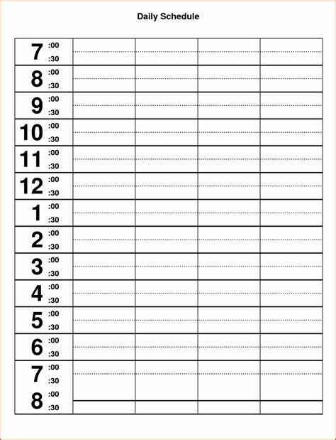 10 Excel Hourly Schedule Template - Excel Templates - Excel Templates