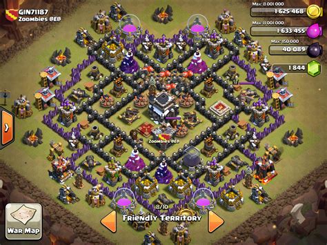 Vodka CoC - Clash of Clans: town hall 9 war base 4 mortars - clash of clans