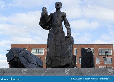 Close Up Statue Anton De Kom at Amsterdam the Netherlands 2019 ...