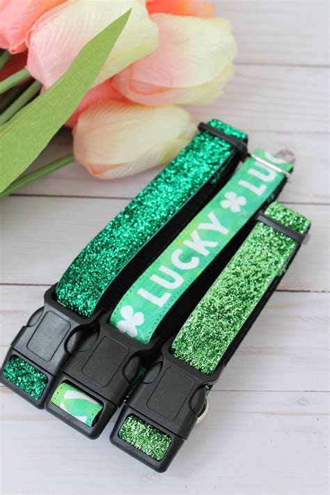 Lucky Dog Collar 1 St Patricks Day Dog Collar Shamrock - Etsy