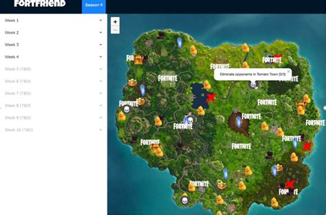 Interactive Fortnite Map to Show All Battle Pass Challenges | Fortnite ...