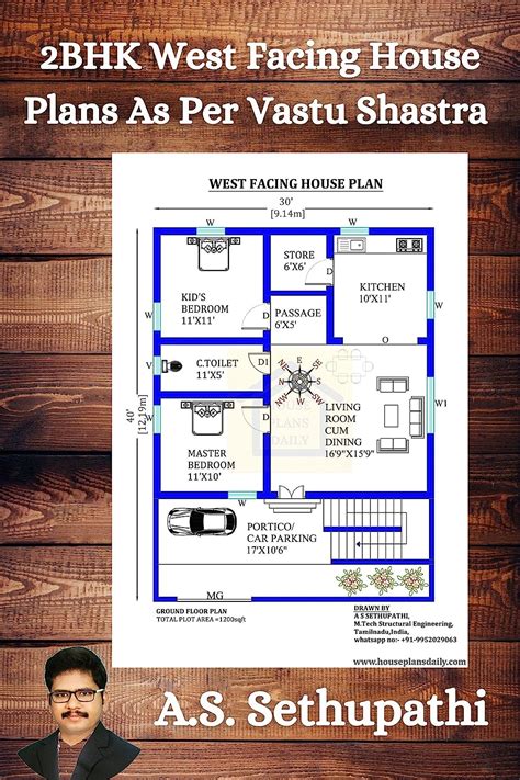 Amazon.com: 2 BHK West Facing House Plans As Per Vastu Shastra eBook : PATHI, AS SETHU: Books