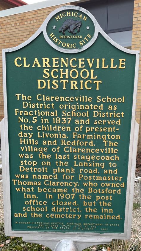 Clarenceville District School #1 | Detroit history, Historical marker ...