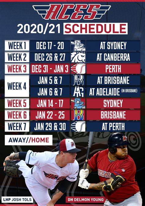 2020-21 Aces Schedule | Melbourne Aces