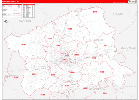 Maps of Buncombe County North Carolina - marketmaps.com