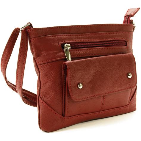 Women's Genuine Leather Handbag Cross Body Bag Shoulder Bag Organizer ...