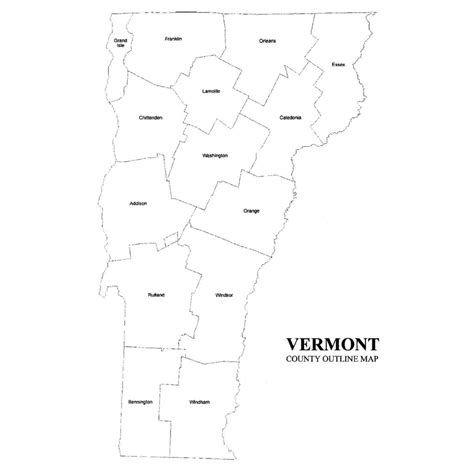 Vermont County Map – Jigsaw-Genealogy