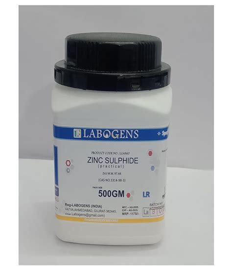 ZINC SULPHIDE (practical) 500gm: Buy Online at Best Price in India - Snapdeal