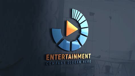 Media entertainment logo free photoshop design - YouTube