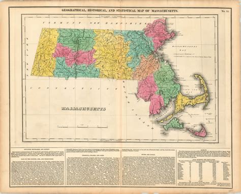 Geographical, Statistical, and Historical Map of Massachusetts | Curtis Wright Maps