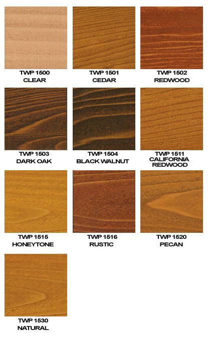 Olympic Stain Color Chart