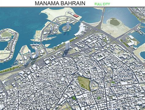 3D model Manama Bahrain 30km VR / AR / low-poly | CGTrader