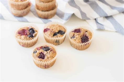 Healthy Mixed Berry Muffins - Mama's On A Budget