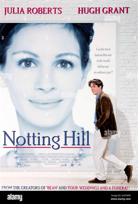 Notting Hill 1999. Notting Hill Movie Poster. Julia Roberts & Hugh Grant Stock Photo - Alamy