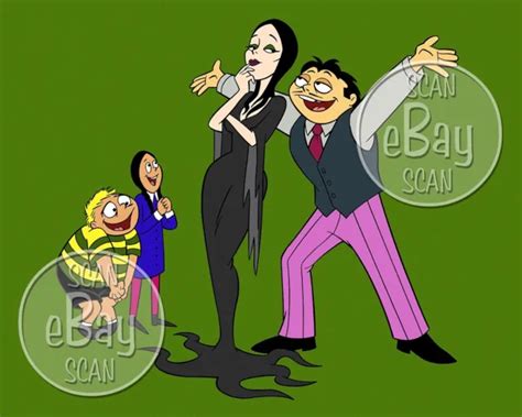 RARE! ADDAMS FAMILY Cartoon Color TV Photo HANNA BARBERA Studios MORTICIA Gomez $10.99 - PicClick
