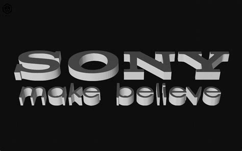 Sony Make Believe STL 3D Sony Logotype Tribute | Etsy