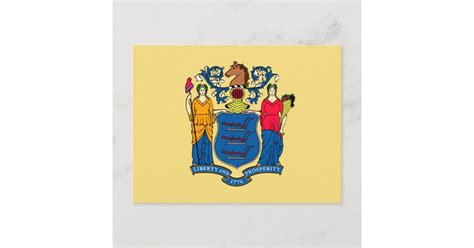 New Jersey State Flag Design Postcard | Zazzle