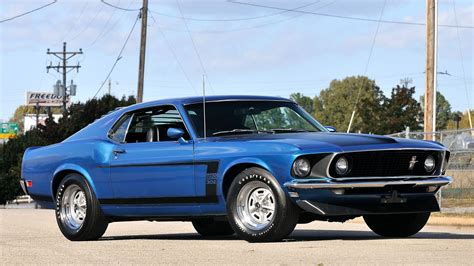 69 Boss 302 Mustang Blue Wallpaper